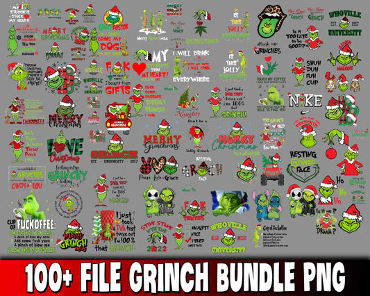 100+ file Grinch bundle PNG , Grinch  bundle PNG , for Cricut, Silhouette, digital, file cut