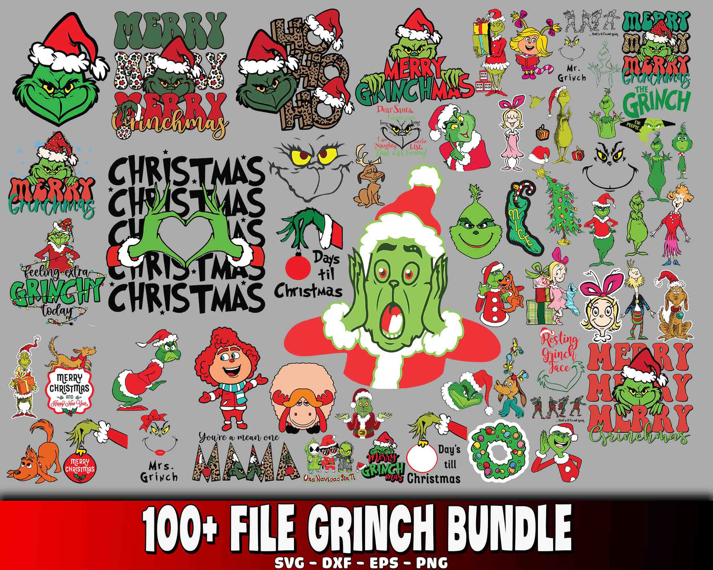 100+ file Grinch bundle SVG , Grinch bundle SVG DXF EPS PNG , for Cricut, Silhouette, digital, file cut