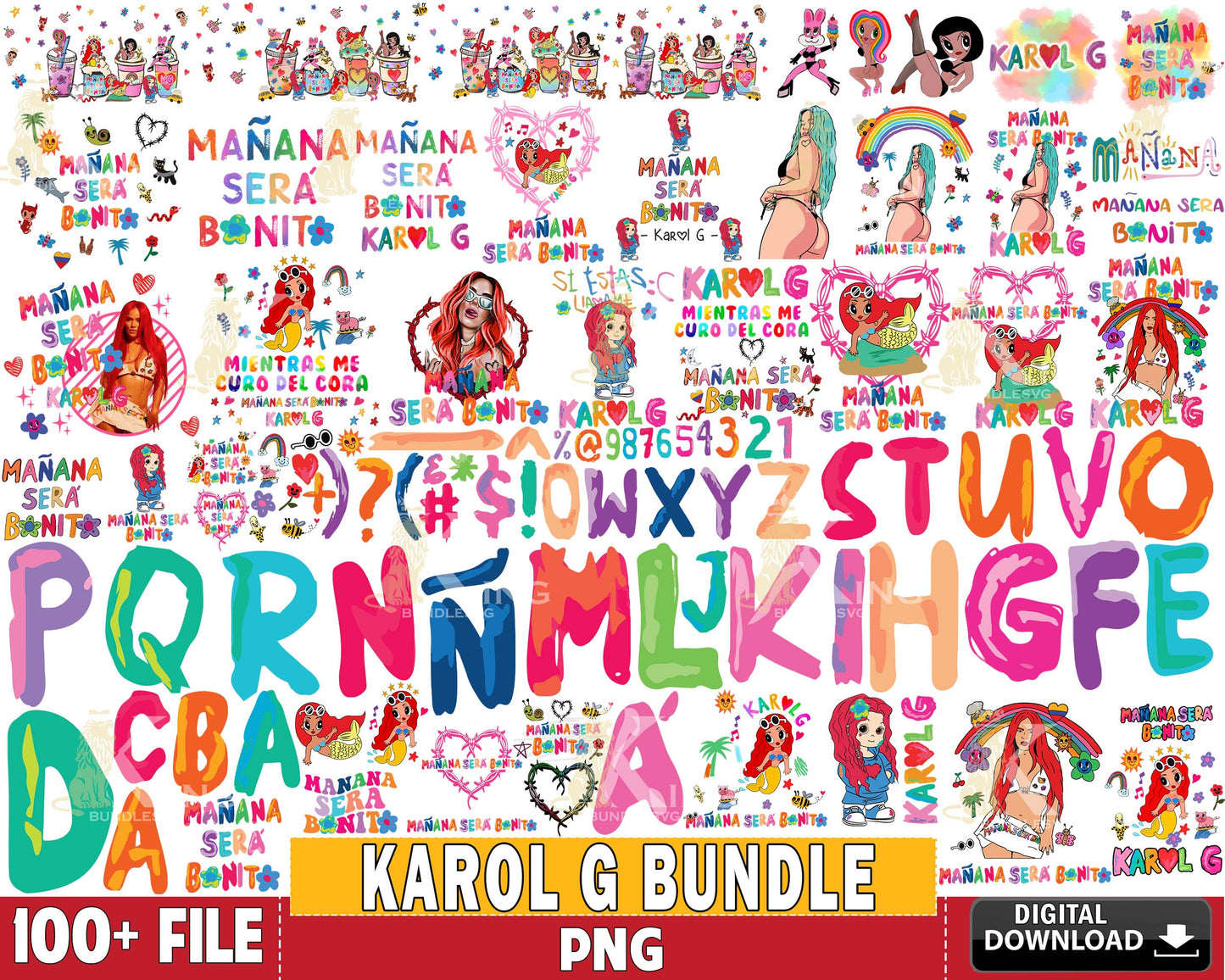 100+ file Karol G Mañana Sera Bonito PNG,Karol G Png bundle , for Cricut, Silhouette, digital download, file cut