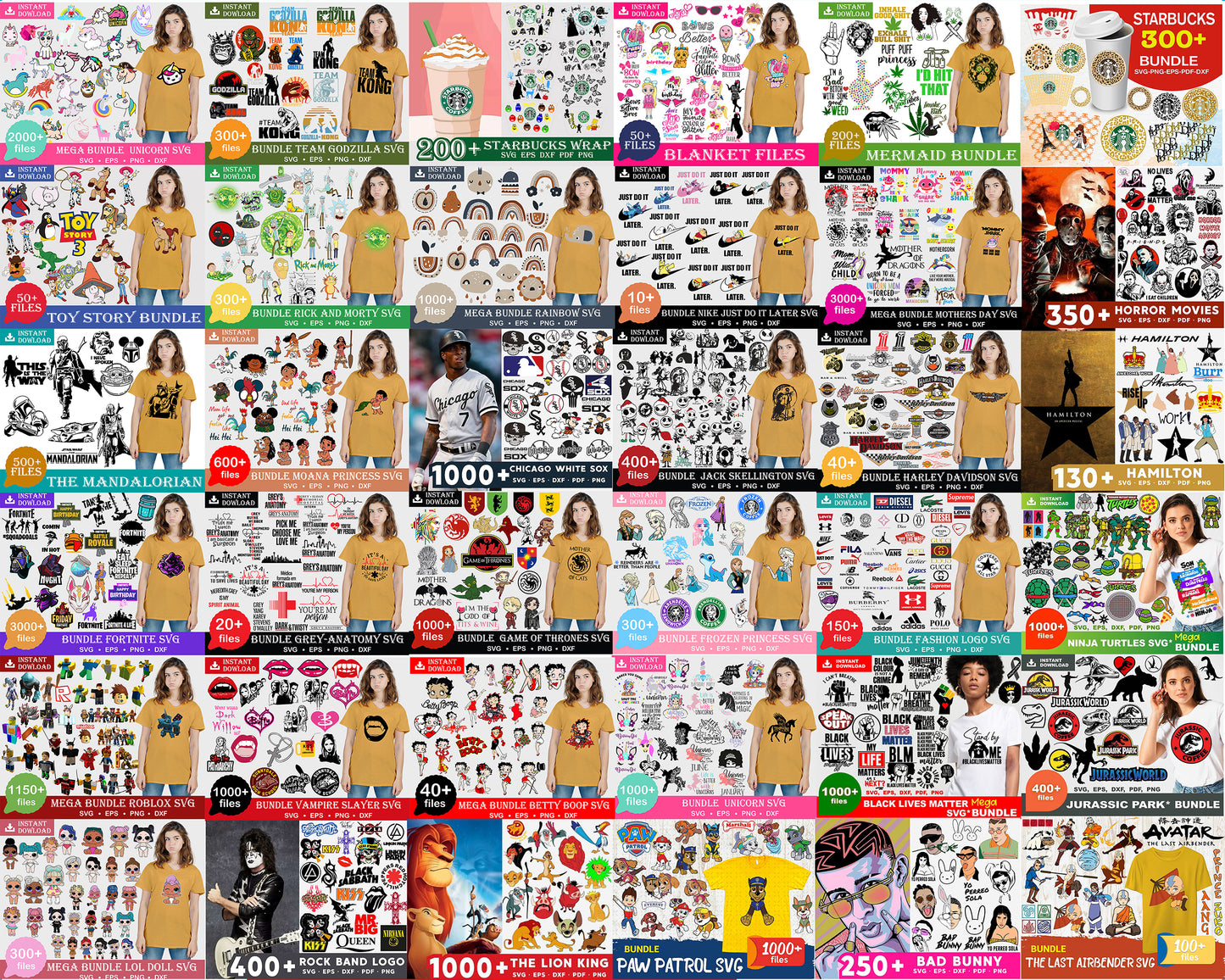 The Ultimate Giga Bundle svg, Mega bundle svg, 200.000 unique designs almost everything included, for Cricut, Silhouette, digital, file cut