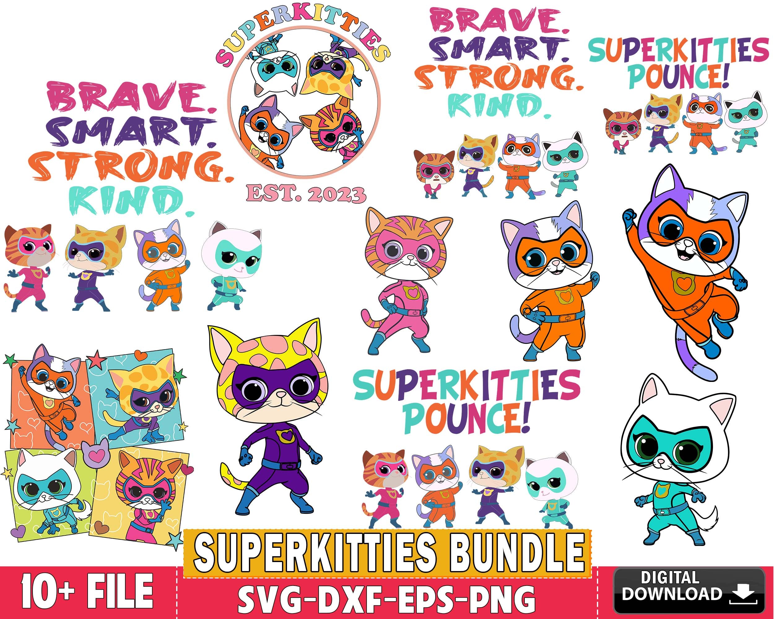 Superkitties Png Superkitty Character Super Kitties Print Superkitty  Birthday 