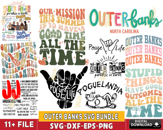 11+ file Outer Banks bundle SVG DXF EPS PNG , Outer Banks svg, cricut, for Cricut, Silhouette, digital, file cut