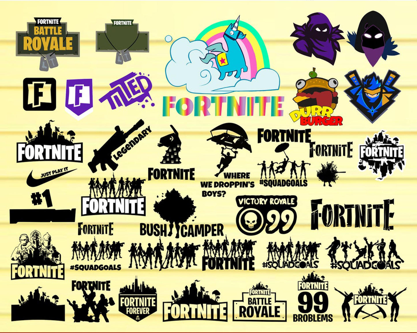Fortnight Bundle svg,3000+ files Fortnite svg eps png, for Cricut, Silhouette, digital, file cut