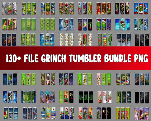 130+ file Grinch tumbler Designs Bundle PNG High Quality, Designs 20 oz sublimation, Bundle Design Template for Sublimation