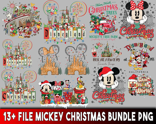 13+ file Mickey Christmas PNG , Mega bundle Mickey Christmas PNG , for Cricut, Silhouette, digital, file cut