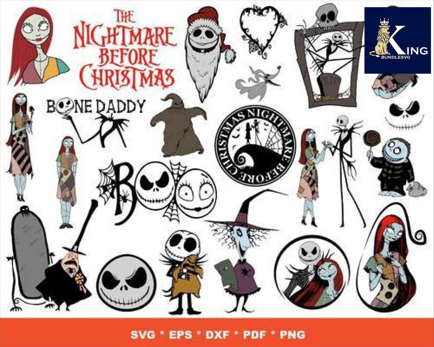 1700+ Nightmare Before Christmas SVG Mega Bundle  svg eps png, for Cricut, Silhouette, digital, file cut