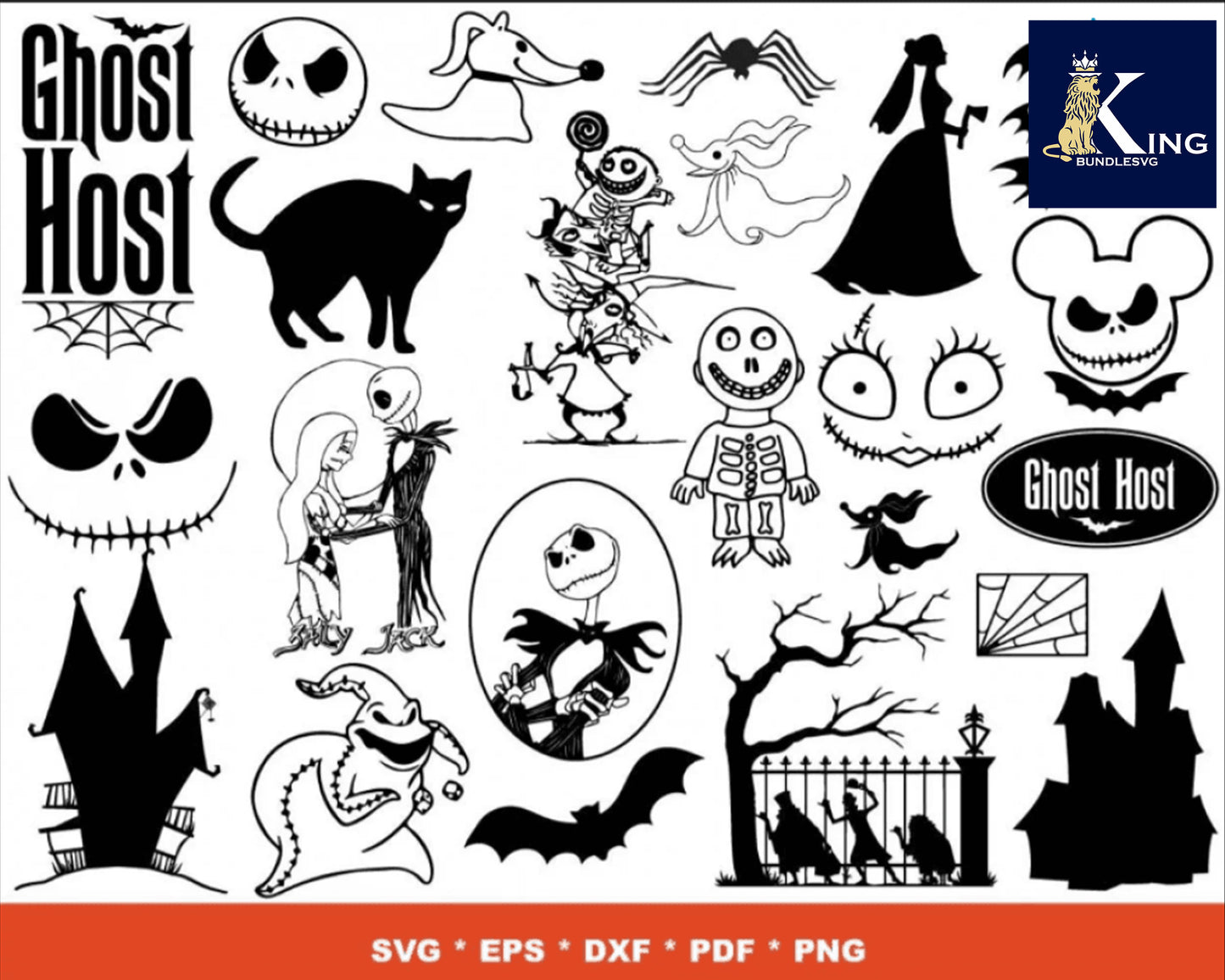 1500+ Nightmare Before Christmas SVG Mega Bundle svg eps png, for Cricut, Silhouette, digital, file cut