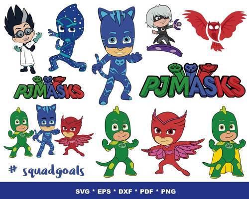 PJ Masks Bundle svg,150+ files PJ Masks svg eps png, for Cricut, Silhouette, digital, file cut