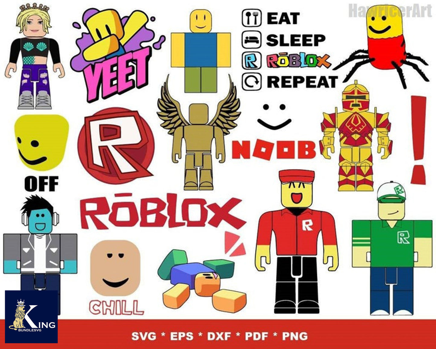 Roblox Bundle svg,1150+ files Roblox svg eps png, for Cricut, Silhouette, digital, file cut