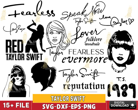 15+ file Taylor Swift bundle SVG DXF EPS PNG, Taylor Swift Inspired Svg, Swiftie Svg, Swift Midnight svg, cricut, for Cricut, Silhouette, digital, file cut
