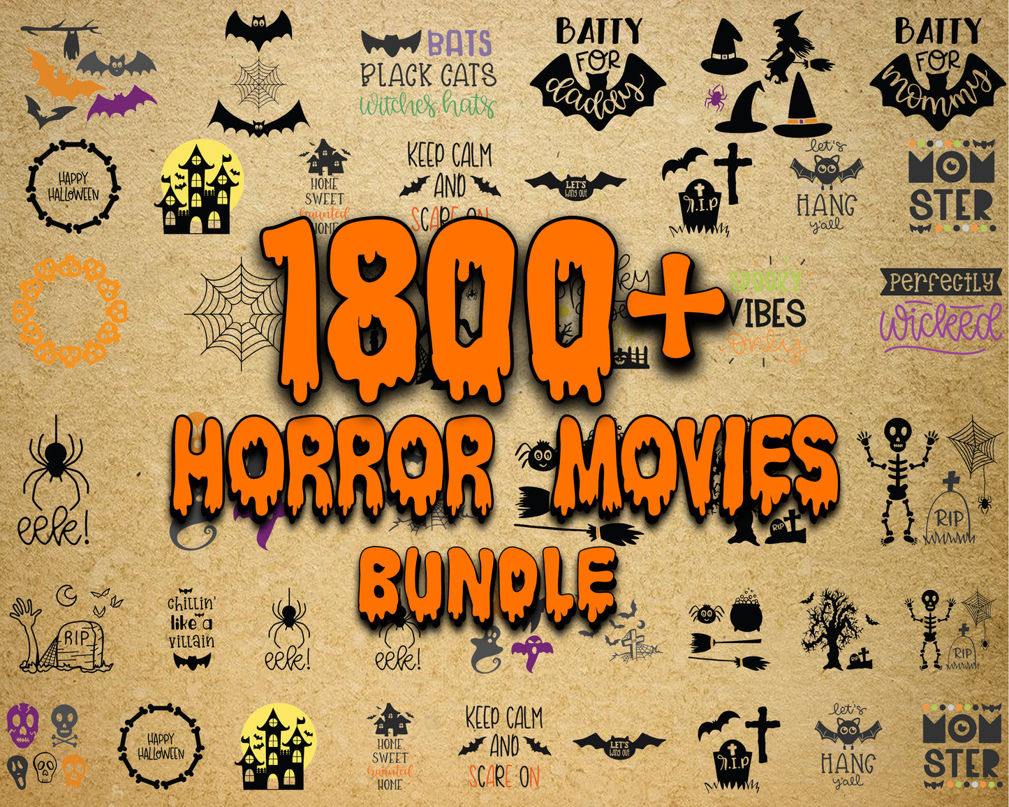 1800+ file Horror Movies bundle svg dxf eps png, bundle halloween cricut, for Cricut, Silhouette, digital, file cut