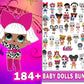 Baby dolls svg,184+ file lol dolls bundle svg eps dxf png, bundle lol dolls for Cricut, Silhouette, digital, file cut