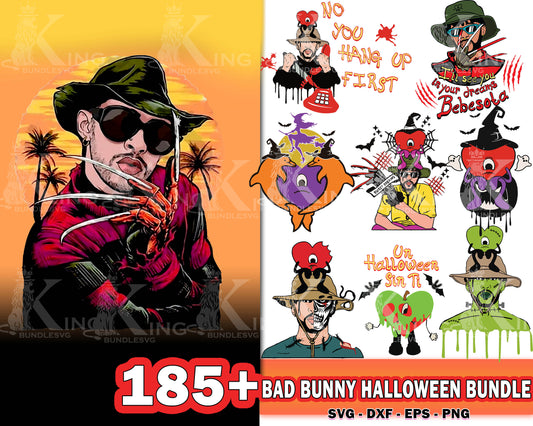 bad bunny halloween bundle svg, 185+ file  Un Halloween sin Ti  SVG, Mega Bundle Un Halloween sin Ti svg dxf eps png, for Cricut, Silhouette, digital, file cut