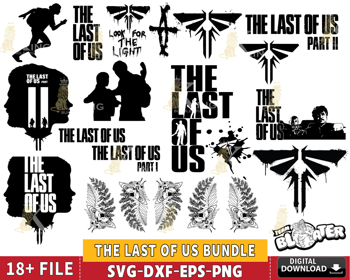 18+ file The last of us bundle svg, The last of us SVG DXF EPS PNG ,game for Cricut, Silhouette, digital, file cut