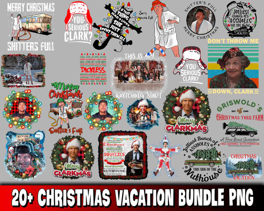 20+ file Christmas Vacation Bundle  PNG , Mega bundle Christmas Vacation PNG , for Cricut, Silhouette, digital, file cut