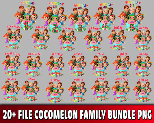 Cocomelon family bundle PNG, 20+ file Cocomelon family bundle PNG, Silhouette, digital download,