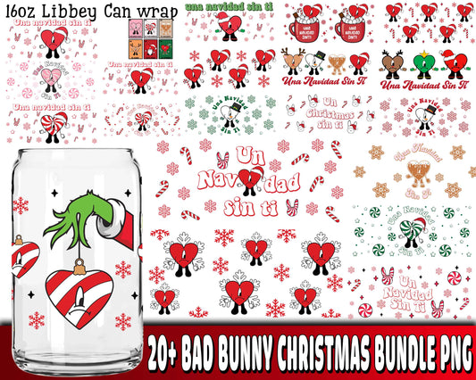 bad bunny christmas bundle PNG , 20+ file bad bunny christmas  PNG , for Cricut, Silhouette, digital, file cut