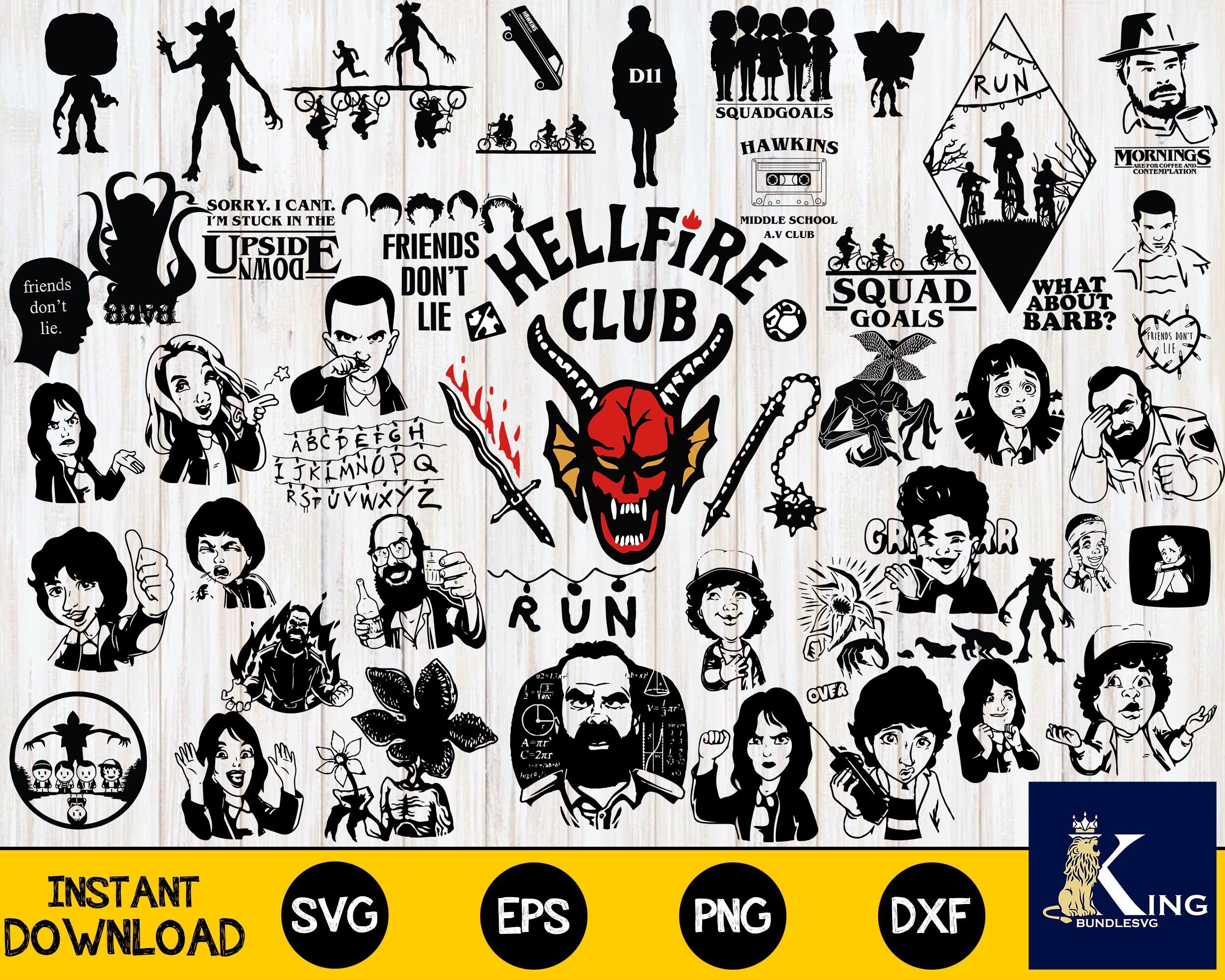 70 file stranger things tumbler Designs Bundle PNG, Hellfire Club png,  Digital Download