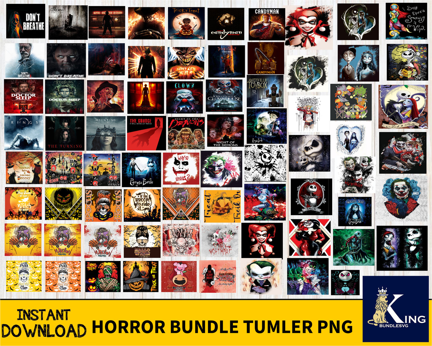 250+ horror bundle tumbler PNG High Quality, Designs 20 oz sublimation, Bundle Design Template for Sublimation