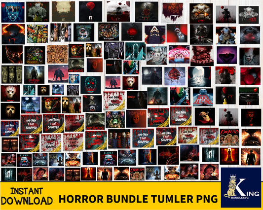 250+ horror bundle tumbler PNG High Quality, Designs 20 oz sublimation, Bundle Design Template for Sublimation