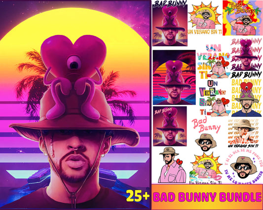 25+ file Bad bunny png, Mega Bundle bad bunny png, Silhouette, digital