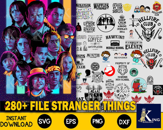 Stranger Things svg , 280+ file bundle stranger things svg ,Hellfire Club svg,  bundle Horror  Svg, for Cricut, cricut , file cut