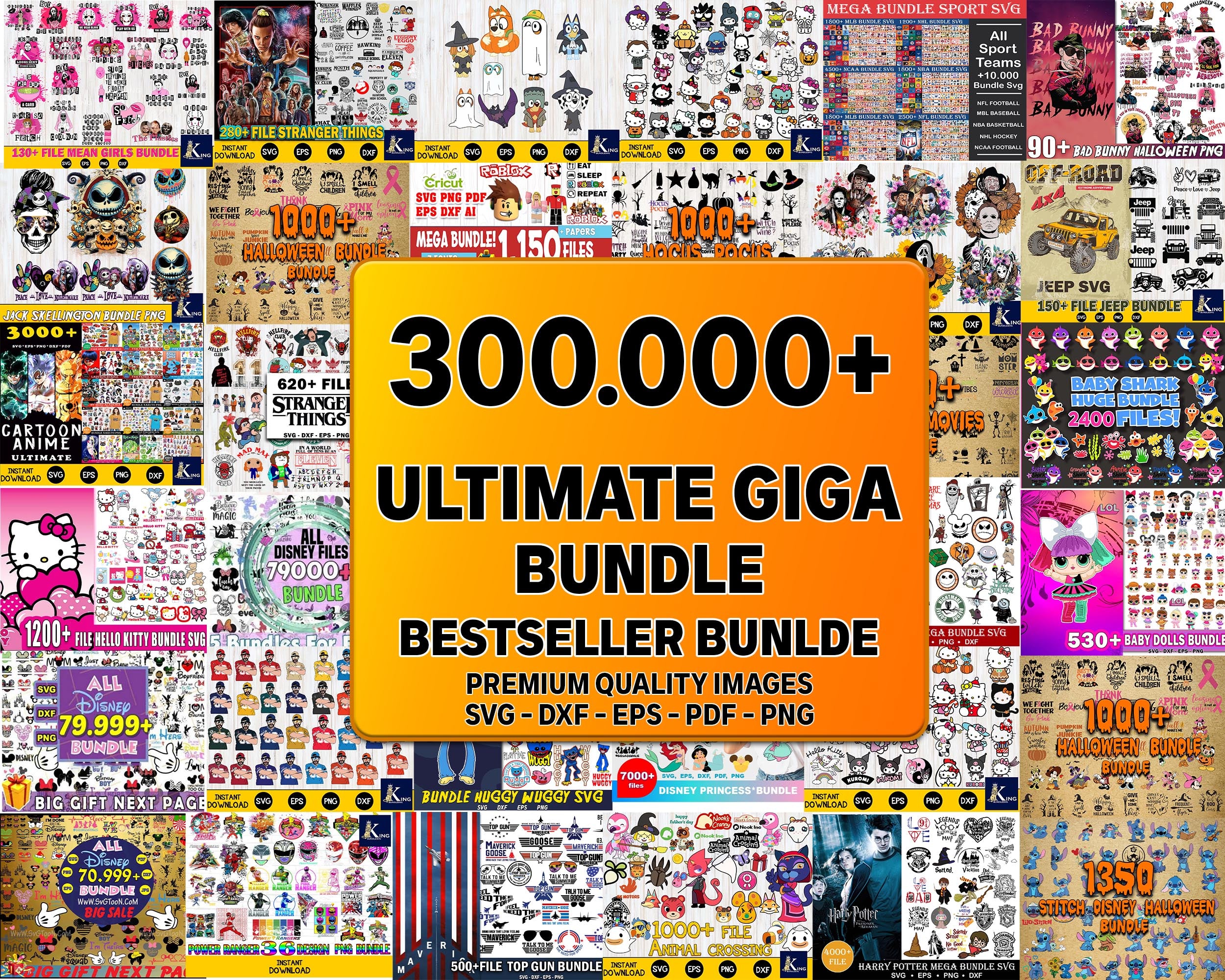 300.000 file Ultimate Giga svg eps png, Ultimate Giga bundle