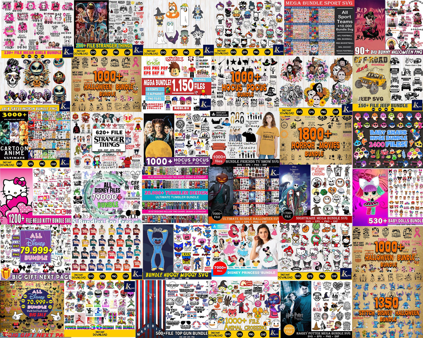 300.000+ file Ultimate Giga Bundle - Mega bundle SVG DXF EPS PNG , cricut , for Cricut, Silhouette, digital download, file cut