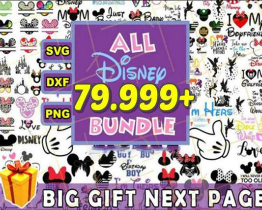 Disney Bundle svg, 79,999+ files Disney Svg dxf eps png, for Cricut, Silhouette, digital, file cut