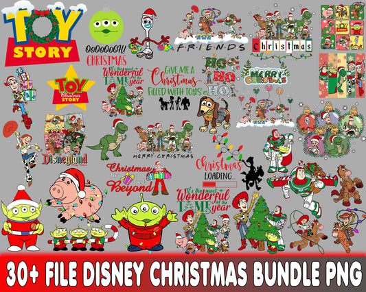 30+ file Disney Christmas bundle PNG , Mega bundle Disney Christmas PNG , for Cricut, Silhouette, digital, file cut