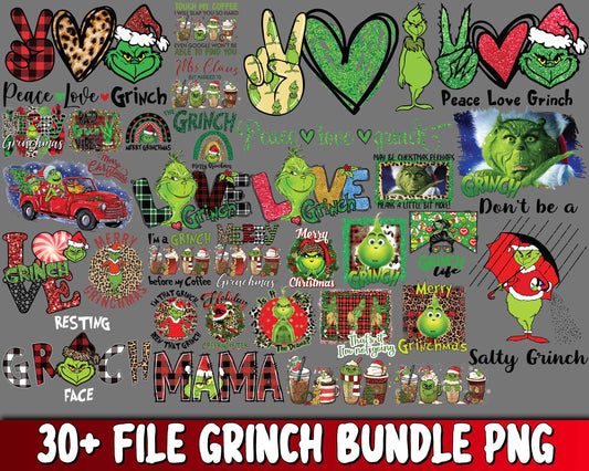 30+ file Grinch bundle PNG , Mega bundle grinch PNG , for Cricut, Silhouette, digital, file cut
