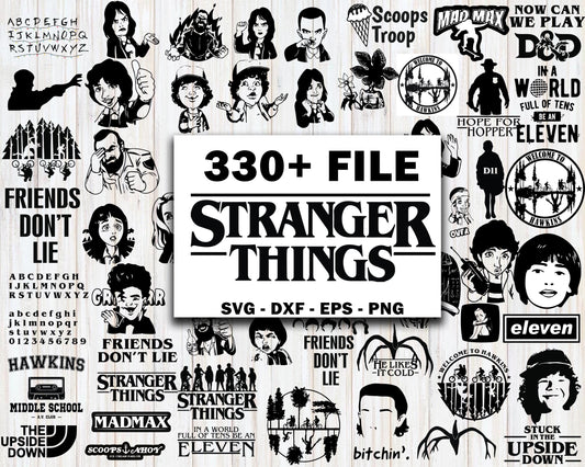 Stranger Things svg, 330+ file Mega Bundle Stranger Things svg eps png,bundle Hellfire Club for Cricut, Silhouette, digital, file cut