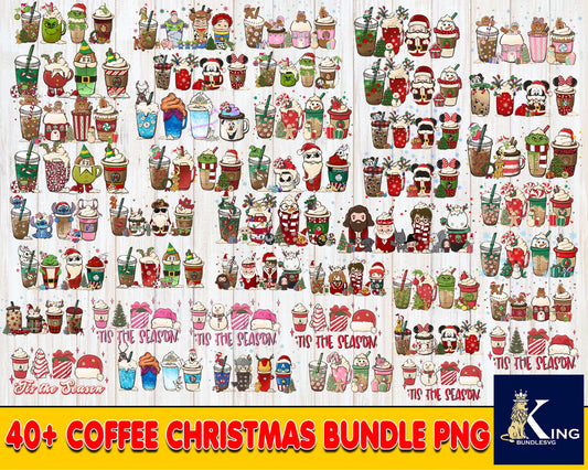 40+ file coffee christmas bundle PNG , bundle coffee christmas PNG , for Cricut, Silhouette, digital, file cut