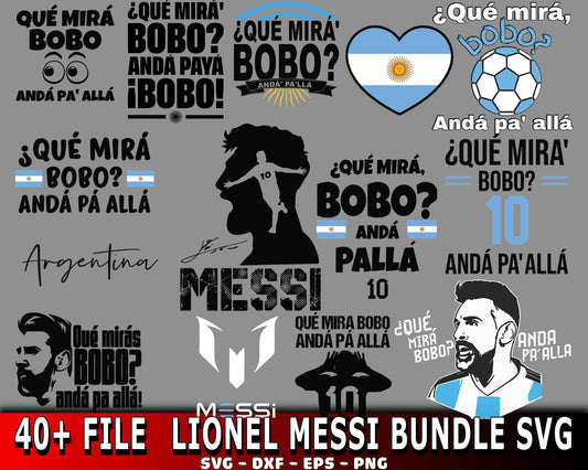 40+ file Lionel Messi bundle svg ,Que Mirá Bobo SVG Bundle, Argentina Worldcup 2022, Messi svg svg eps png, for Cricut, Silhouette, digital download, file cut
