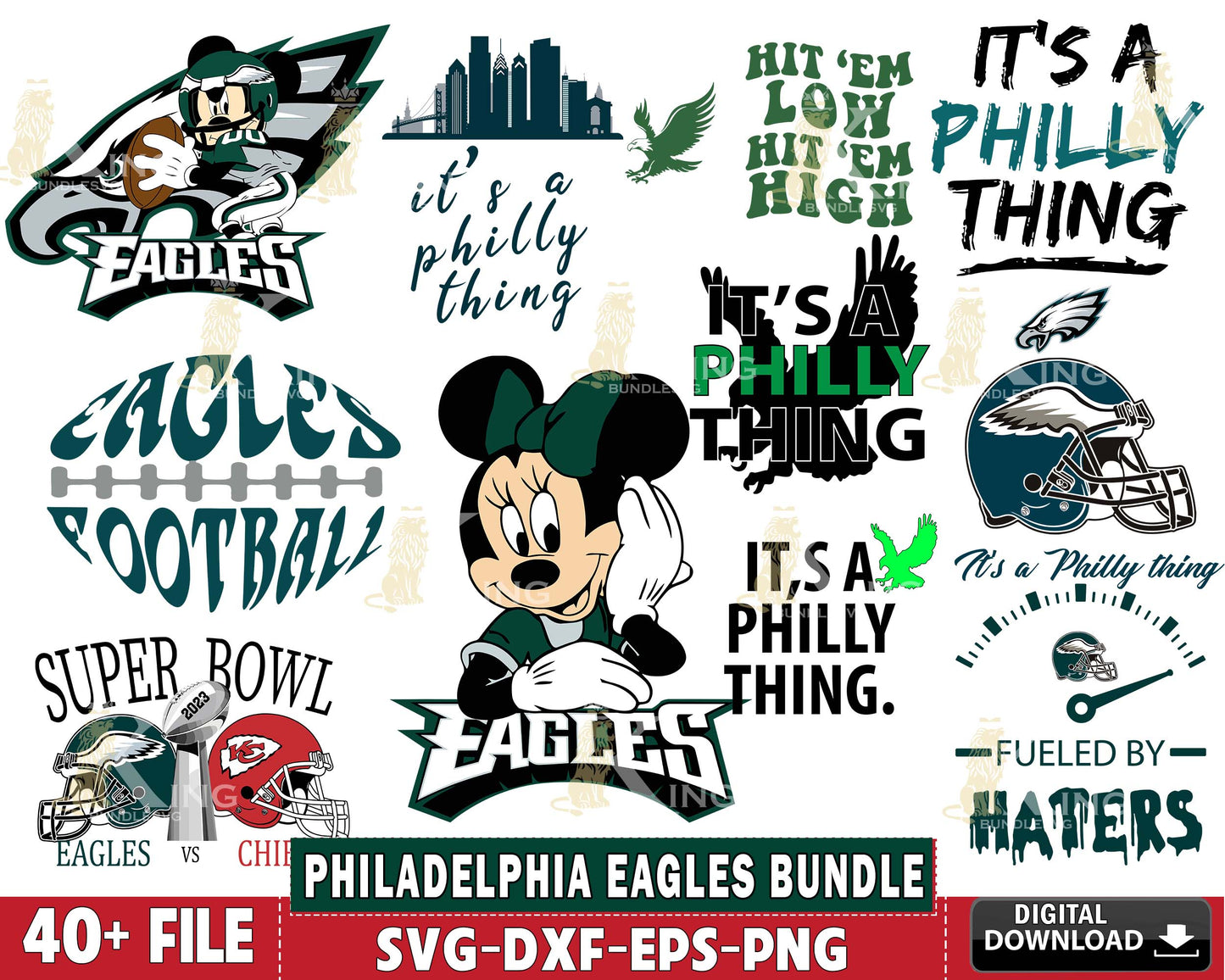 Philadelphia Eagles SVG Bundle ,40+ file Philadelphia Eagles SVG , Nfl svg, Bundle superbowl Digital Cut Files, super bowl svg eps dxf png file, for Cricut, Silhouette, digital, file cut