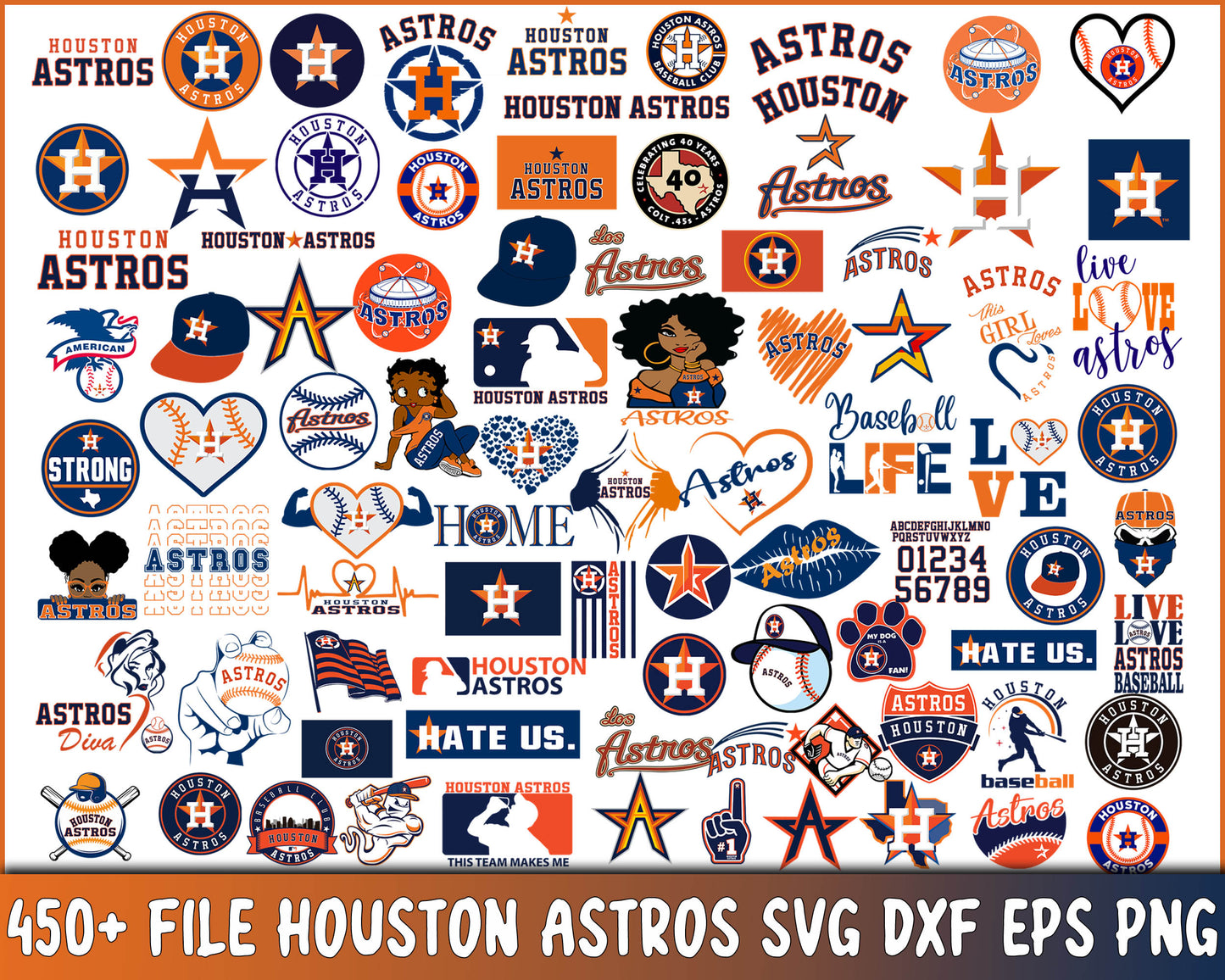 450+ file Houston-Astros svg dxf eps png, bundle MLB svg, for Cricut, Silhouette, digital, file cut