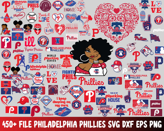 450+ file Philadelphia-Phillies svg dxf eps png, bundle MLB svg, for Cricut, Silhouette, digital, file cut