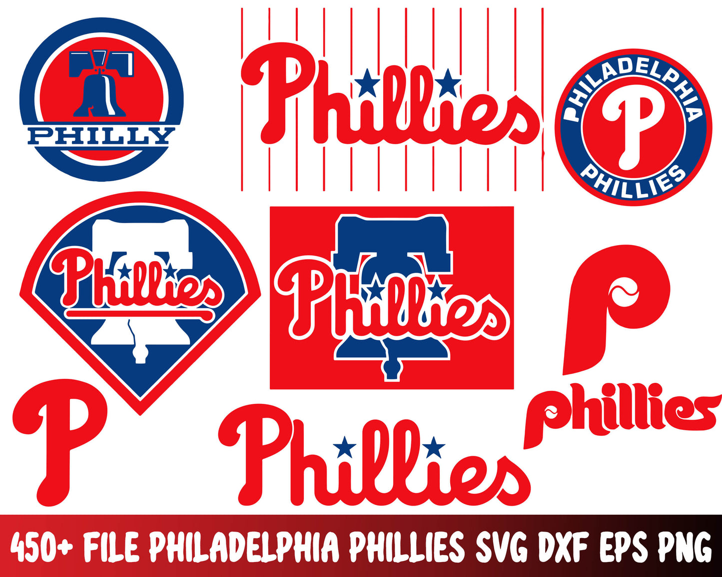 450+ file Philadelphia-Phillies svg dxf eps png, bundle MLB svg, for Cricut, Silhouette, digital, file cut