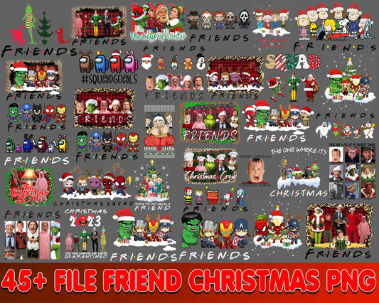45+ file friend christmas PNG , Mega bundle friend christmas PNG , for Cricut, Silhouette, digital, file cut