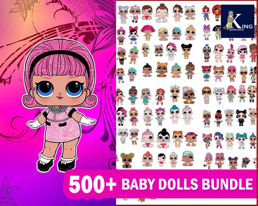 Baby dolls png ,lol dolls Bundle png,500+ file lol dolls PNG , Silhouette, digital
