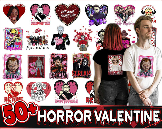 50+ file Horror Valentine PNG , 50+ Horror Valentine bundle PNG , Valentines Day Sublimation , Digital download , Instant Download