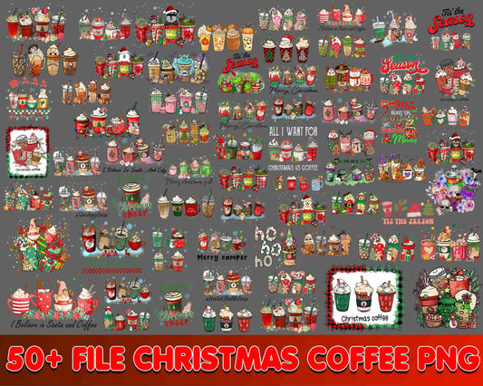 50+file christmas coffee PNG , Mega bundle friend christmas PNG , for Cricut, Silhouette, digital, file cut