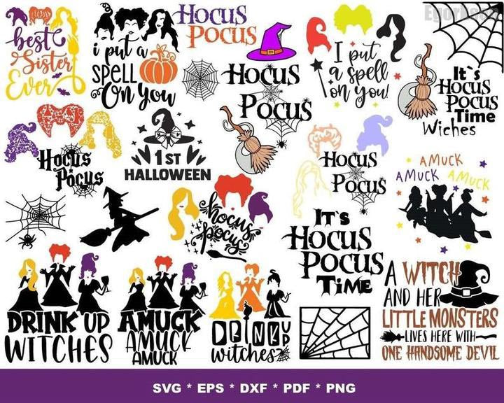 Hocus Pocus Bundle svg,1000 file Hocus Pocus svg eps png, for Cricut, Silhouette, digital, file cut
