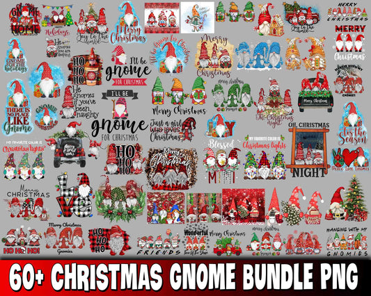 60+ file Christmas Gnome bundle PNG , Mega bundle Christmas Gnome PNG , for Cricut, Silhouette, digital, file cut