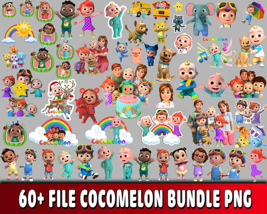 Cocomelon bundle PNG, 60+ file Cocomelon bundle PNG, Silhouette, digital download,
