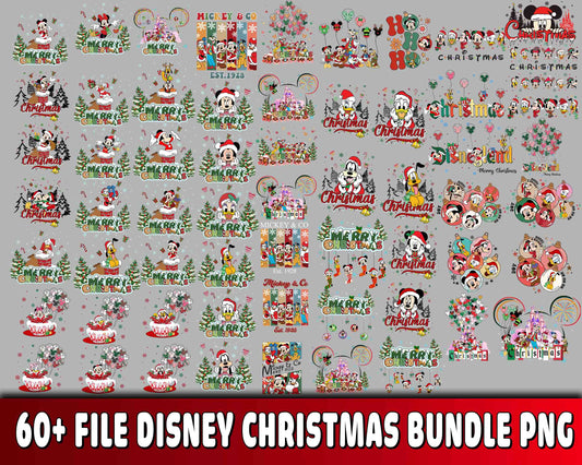 Disney christmas bundle PNG , 60+ file Disney christmas PNG , for Cricut, Silhouette, digital, file cut