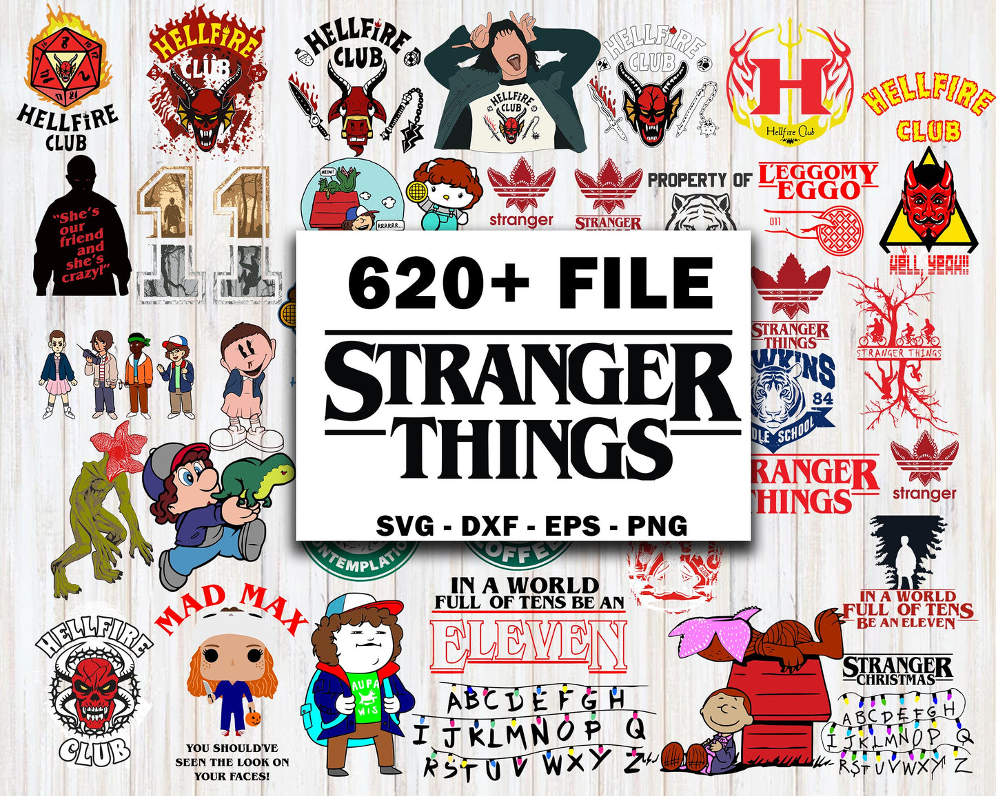 Stranger Things 4 svg , 620+ file Mega Bundle Stranger Things svg dxf eps png,bundle Hellfire Club for Cricut, Silhouette, digital, file cut