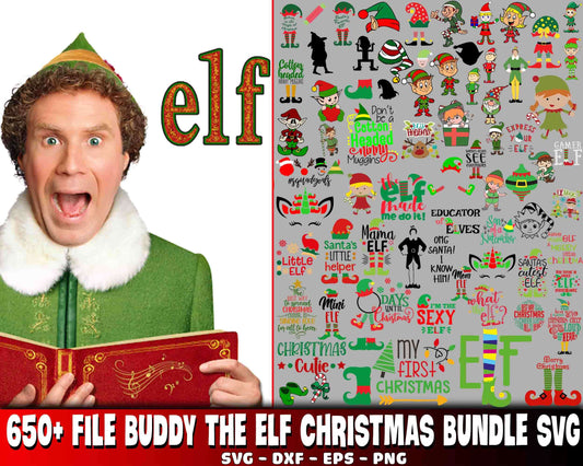 650+ file Buddy The Elf Christmas bundle svg  , Buddy The Elf Christmas bundle svg dxf eps png , for Cricut, Silhouette, digital, file cut