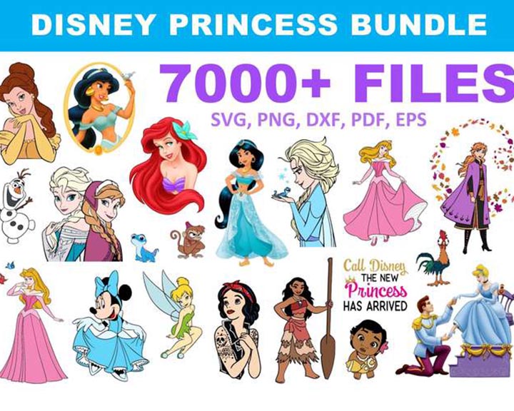 3000+ Disney Princess SVG, Disney princess bundle svg, Disney