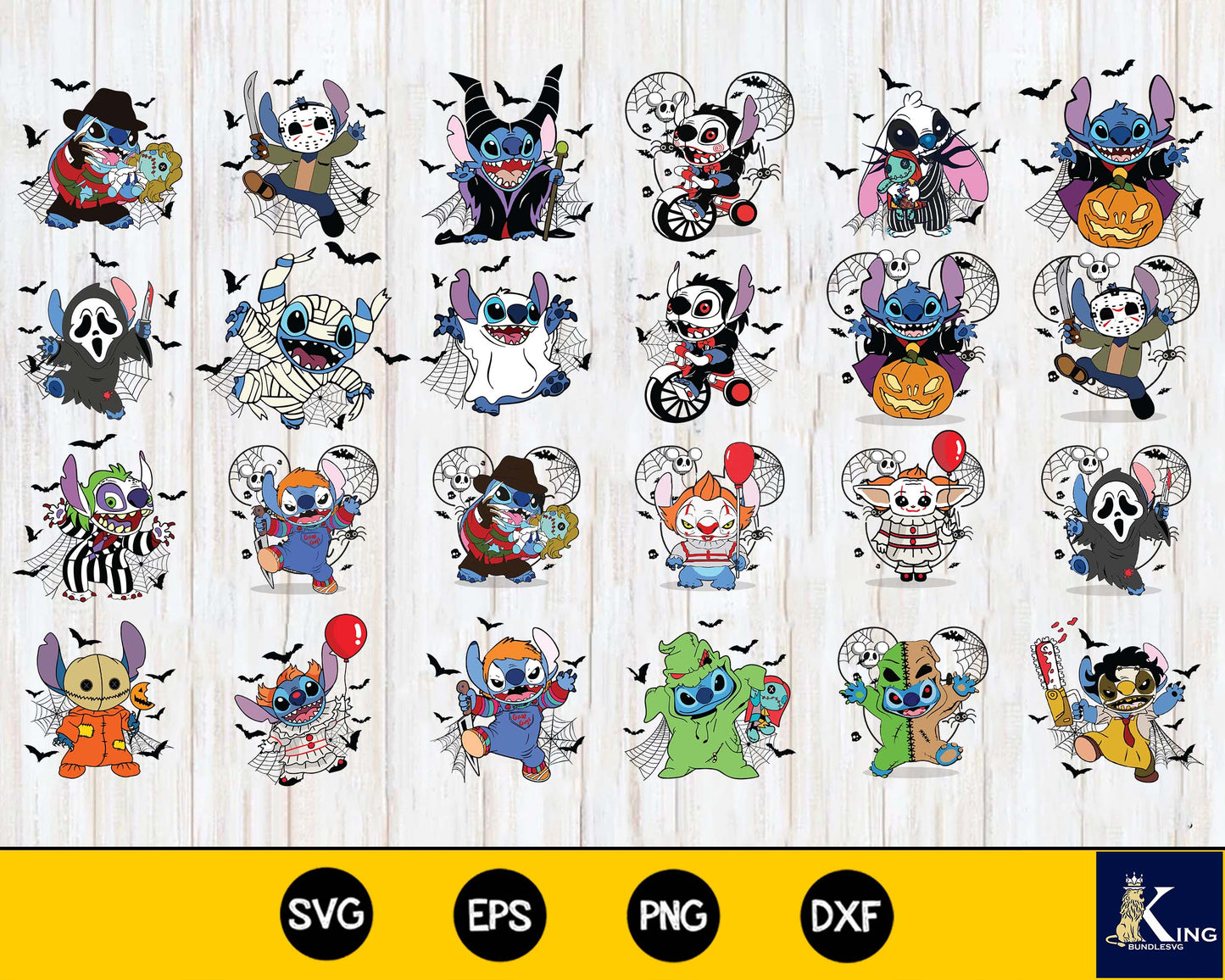 75+ file Stitch horror Bundle svg,Stitch horror svg dxf eps png, for Cricut, Silhouette, digital, file cut
